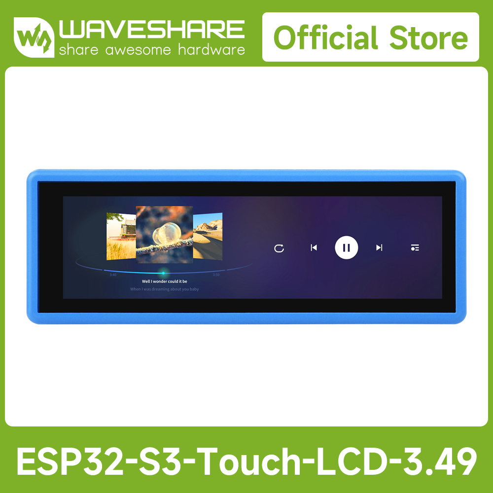 Lolin S3 - Waveshare ESP32-S3 Hochleistungs-Entwicklungsboard mit kapazitivem 3,49-Zoll-IPS-Touchdisplay