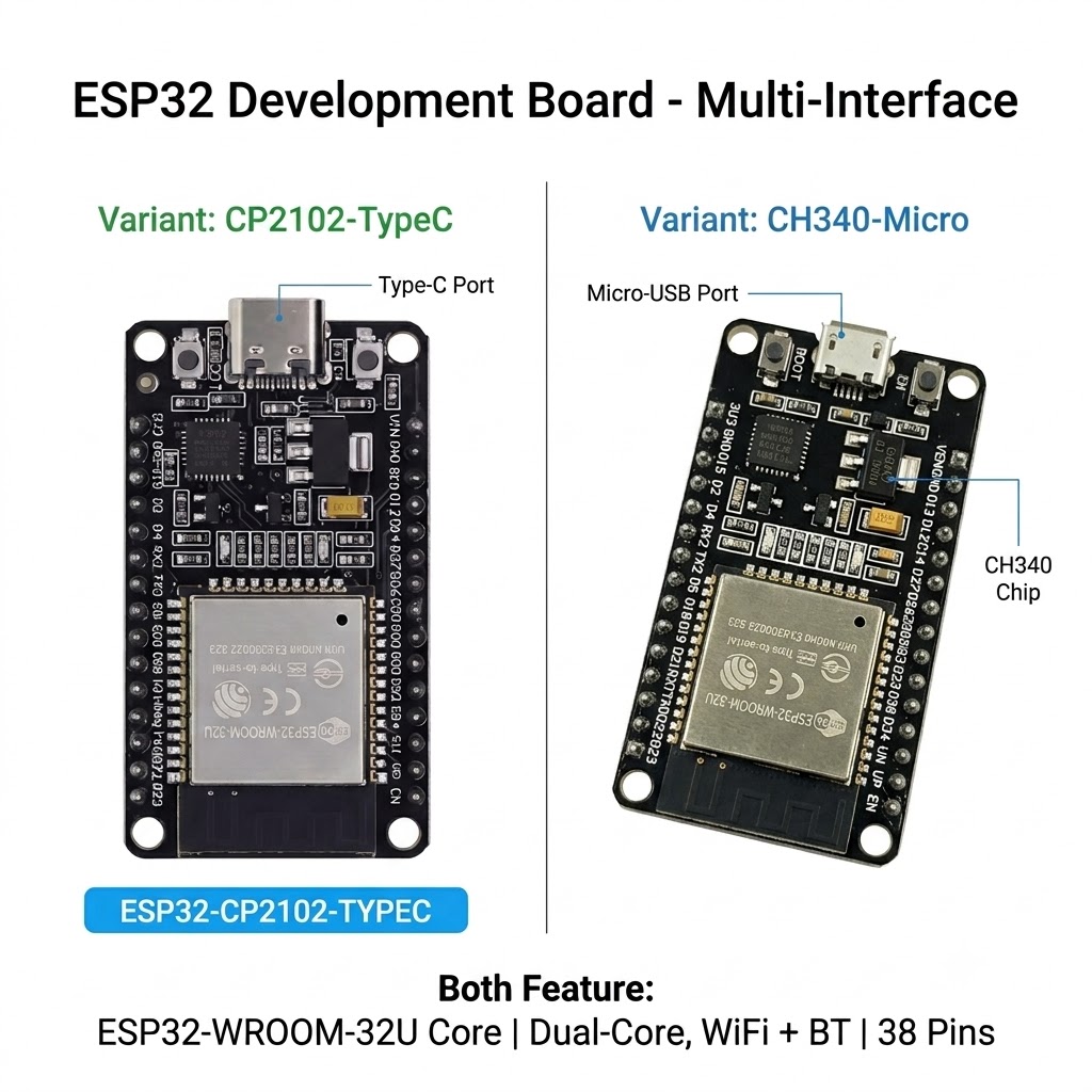 Nodemcuv2 - ESP32 Entwicklungsboard Dual-Core WiFi Bluetooth IoT-Modul