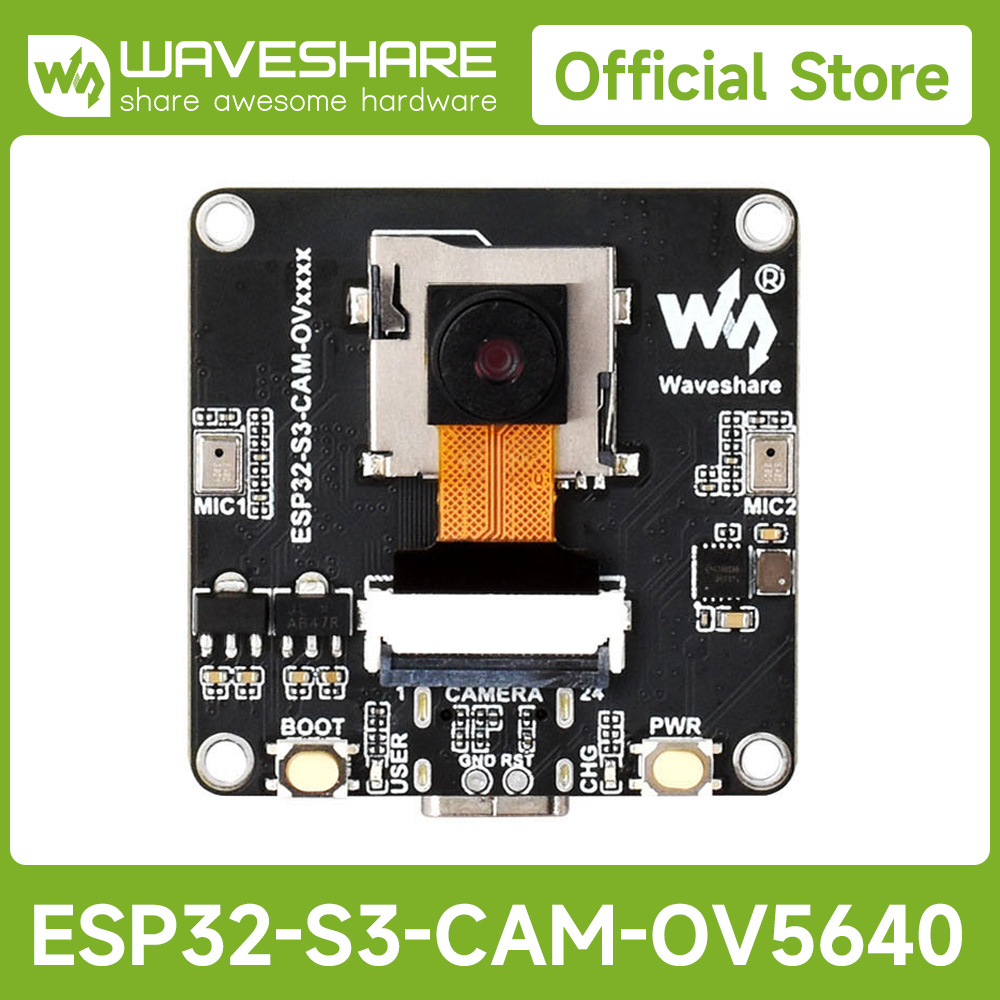 Lolin S3 - Waveshare ESP32-S3 AIoT Kamera-Entwicklungsboard, integriertes Audio-Ein-