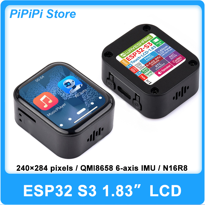 Lolin S3 - Waveshare ESP32-S3 KI-Entwicklungsboard 1,83-Zoll-Touch-LCD WiFi BLE5